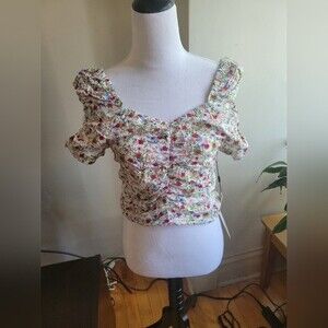 L.I.F.E. Love is For Eternity Women Floral Crop top Size Medium